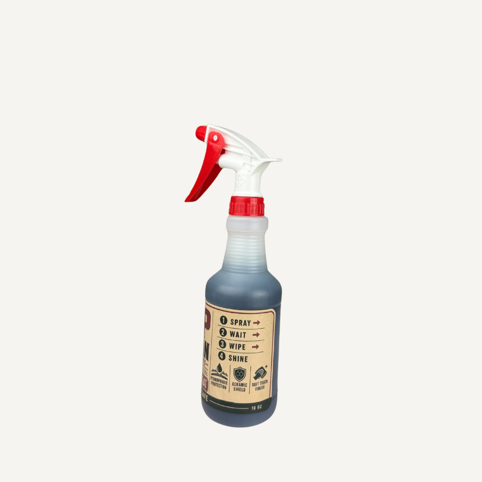 Hero ceramic and graphene spray bottle directions view